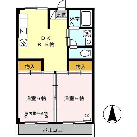 宮田ハイツの物件間取画像